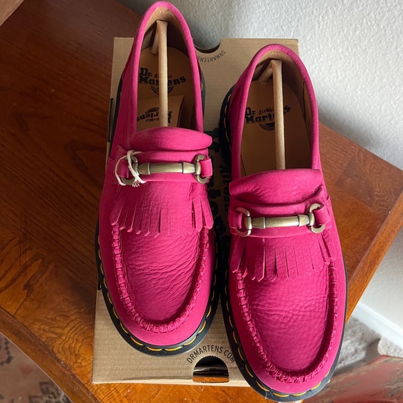 Dr. Martens Hot Pink Adrian Snaffle Loafers - Picture 4 of 6